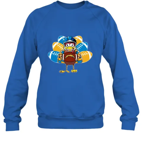 Los Angeles Chargers Turkey Football Thanksgiving Sweatshirt Los Angeles Chargers Turkey Football Thanksgiving Sweatshirt