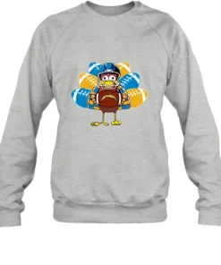 Los Angeles Chargers Turkey Football Thanksgiving Sweatshirt 5 Los Angeles Chargers Turkey Football Thanksgiving Sweatshirt