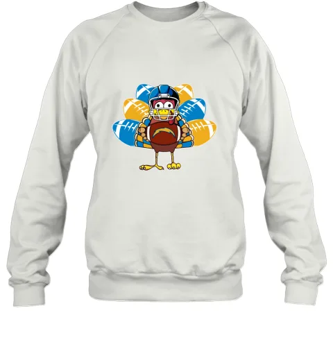 Los Angeles Chargers Turkey Football Thanksgiving Sweatshirt Los Angeles Chargers Turkey Football Thanksgiving Sweatshirt