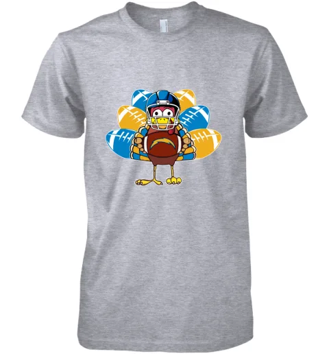 Los Angeles Chargers Turkey Football Thanksgiving Premium Men's T-Shirt Los Angeles Chargers Turkey Football Thanksgiving Premium Men's T-Shirt