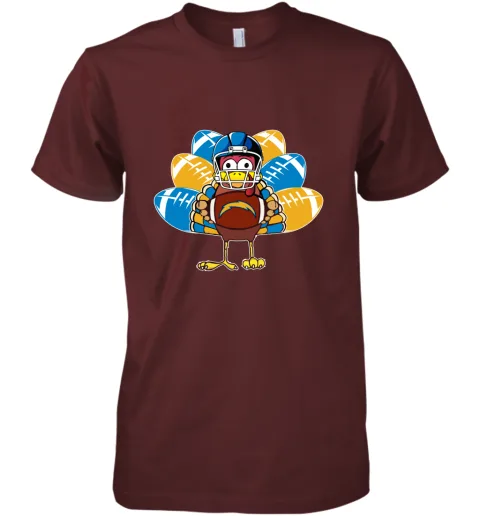 Los Angeles Chargers Turkey Football Thanksgiving Premium Men's T-Shirt Los Angeles Chargers Turkey Football Thanksgiving Premium Men's T-Shirt