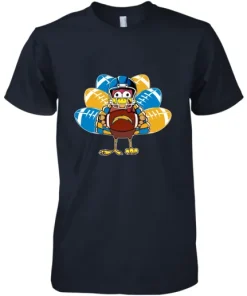 Los Angeles Chargers Turkey Football Thanksgiving Premium Men's T-Shirt 7 Los Angeles Chargers Turkey Football Thanksgiving Premium Men's T-Shirt
