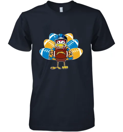 Los Angeles Chargers Turkey Football Thanksgiving Premium Men's T-Shirt Los Angeles Chargers Turkey Football Thanksgiving Premium Men's T-Shirt