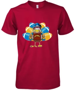 Los Angeles Chargers Turkey Football Thanksgiving Premium Men's T-Shirt 10 Los Angeles Chargers Turkey Football Thanksgiving Premium Men's T-Shirt