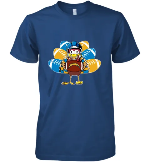Los Angeles Chargers Turkey Football Thanksgiving Premium Men's T-Shirt Los Angeles Chargers Turkey Football Thanksgiving Premium Men's T-Shirt