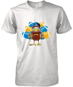 Los Angeles Chargers Turkey Football Thanksgiving Premium Men's T-Shirt 3 Los Angeles Chargers Turkey Football Thanksgiving Premium Men's T-Shirt