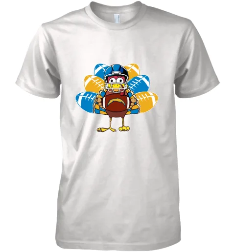 Los Angeles Chargers Turkey Football Thanksgiving Premium Men's T-Shirt Los Angeles Chargers Turkey Football Thanksgiving Premium Men's T-Shirt
