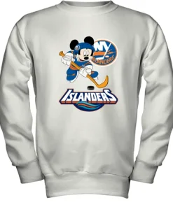 NHL Hockey Mickey Mouse Team New York Islanders Youth Sweatshirt