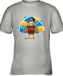 Los Angeles Chargers Turkey Football Thanksgiving Youth T-Shirt 12 Los Angeles Chargers Turkey Football Thanksgiving Youth T-Shirt
