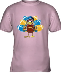 Los Angeles Chargers Turkey Football Thanksgiving Youth T-Shirt 9 Los Angeles Chargers Turkey Football Thanksgiving Youth T-Shirt