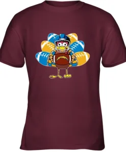 Los Angeles Chargers Turkey Football Thanksgiving Youth T-Shirt 6 Los Angeles Chargers Turkey Football Thanksgiving Youth T-Shirt
