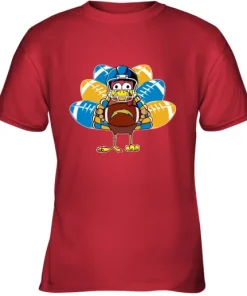 Los Angeles Chargers Turkey Football Thanksgiving Youth T-Shirt 10 Los Angeles Chargers Turkey Football Thanksgiving Youth T-Shirt