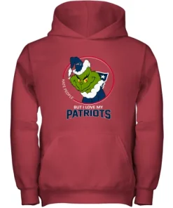 I Hate People But I Love My New England Patriots Grinch NFL Youth Hoodie 14 I Hate People But I Love My New England Patriots Grinch NFL Youth Hoodie