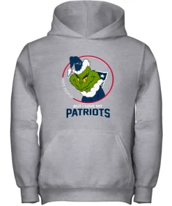 I Hate People But I Love My New England Patriots Grinch NFL Youth Hoodie 8 I Hate People But I Love My New England Patriots Grinch NFL Youth Hoodie