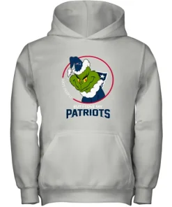 I Hate People But I Love My New England Patriots Grinch NFL Youth Hoodie