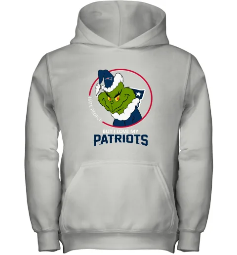 I Hate People But I Love My New England Patriots Grinch NFL Youth Hoodie I Hate People But I Love My New England Patriots Grinch NFL Youth Hoodie