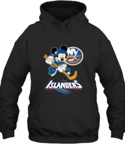 NHL Hockey Mickey Mouse Team New York Islanders Hoodie