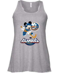 NHL Hockey Mickey Mouse Team New York Islanders Racerback Tank 6 NHL Hockey Mickey Mouse Team New York Islanders Racerback Tank