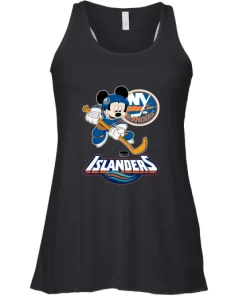 NHL Hockey Mickey Mouse Team New York Islanders Racerback Tank 4 NHL Hockey Mickey Mouse Team New York Islanders Racerback Tank