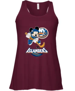 NHL Hockey Mickey Mouse Team New York Islanders Racerback Tank 5 NHL Hockey Mickey Mouse Team New York Islanders Racerback Tank