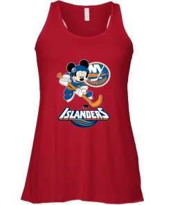 NHL Hockey Mickey Mouse Team New York Islanders Racerback Tank 7 NHL Hockey Mickey Mouse Team New York Islanders Racerback Tank