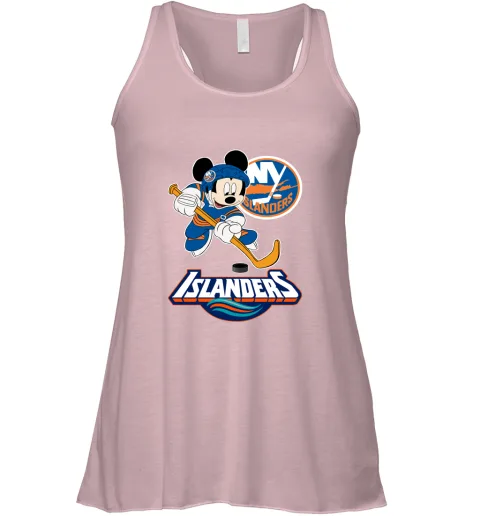 NHL Hockey Mickey Mouse Team New York Islanders Racerback Tank NHL Hockey Mickey Mouse Team New York Islanders Racerback Tank