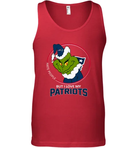 I Hate People But I Love My New England Patriots Grinch NFL Tank Top I Hate People But I Love My New England Patriots Grinch NFL Tank Top