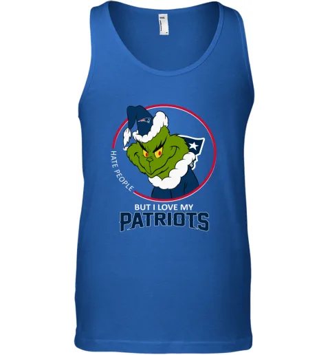 I Hate People But I Love My New England Patriots Grinch NFL Tank Top I Hate People But I Love My New England Patriots Grinch NFL Tank Top
