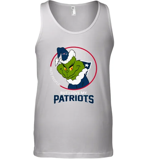 I Hate People But I Love My New England Patriots Grinch NFL Tank Top I Hate People But I Love My New England Patriots Grinch NFL Tank Top