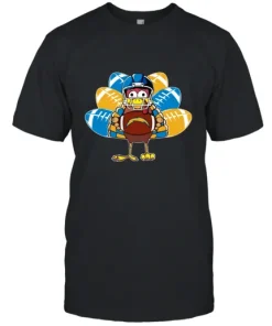 Los Angeles Chargers Turkey Football Thanksgiving Unisex Jersey Tee