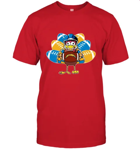 Los Angeles Chargers Turkey Football Thanksgiving Unisex Jersey Tee Los Angeles Chargers Turkey Football Thanksgiving Unisex Jersey Tee
