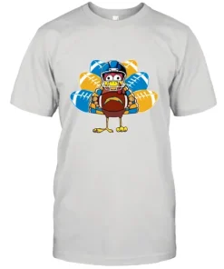 Los Angeles Chargers Turkey Football Thanksgiving Unisex Jersey Tee 3 Los Angeles Chargers Turkey Football Thanksgiving Unisex Jersey Tee
