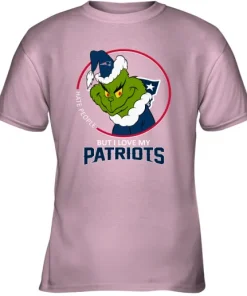 I Hate People But I Love My New England Patriots Grinch NFL Youth T-Shirt 10 I Hate People But I Love My New England Patriots Grinch NFL Youth T-Shirt