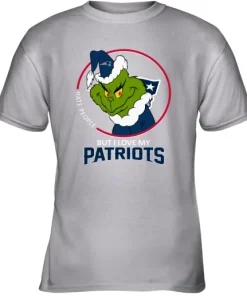 I Hate People But I Love My New England Patriots Grinch NFL Youth T-Shirt 6 I Hate People But I Love My New England Patriots Grinch NFL Youth T-Shirt
