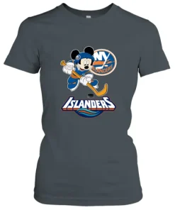 NHL Hockey Mickey Mouse Team New York Islanders Women's T-Shirt