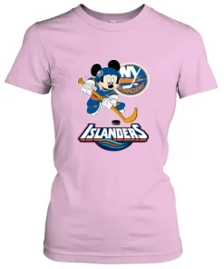 NHL Hockey Mickey Mouse Team New York Islanders Women's T-Shirt