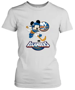 NHL Hockey Mickey Mouse Team New York Islanders Women's T-Shirt