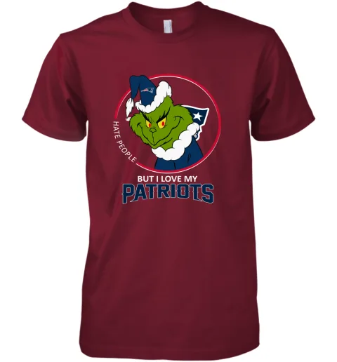 I Hate People But I Love My New England Patriots Grinch NFL Premium Men's T-Shirt I Hate People But I Love My New England Patriots Grinch NFL Premium Men's T-Shirt
