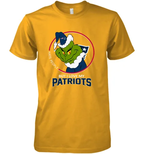 I Hate People But I Love My New England Patriots Grinch NFL Premium Men's T-Shirt I Hate People But I Love My New England Patriots Grinch NFL Premium Men's T-Shirt