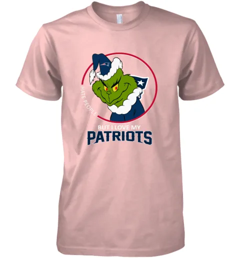 I Hate People But I Love My New England Patriots Grinch NFL Premium Men's T-Shirt I Hate People But I Love My New England Patriots Grinch NFL Premium Men's T-Shirt