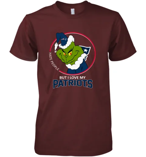I Hate People But I Love My New England Patriots Grinch NFL Premium Men's T-Shirt I Hate People But I Love My New England Patriots Grinch NFL Premium Men's T-Shirt