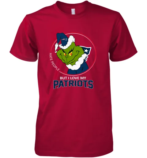 I Hate People But I Love My New England Patriots Grinch NFL Premium Men's T-Shirt I Hate People But I Love My New England Patriots Grinch NFL Premium Men's T-Shirt