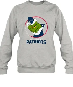 I Hate People But I Love My New England Patriots Grinch NFL Sweatshirt