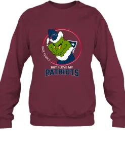 I Hate People But I Love My New England Patriots Grinch NFL Sweatshirt