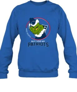 I Hate People But I Love My New England Patriots Grinch NFL Sweatshirt