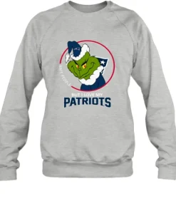 I Hate People But I Love My New England Patriots Grinch NFL Sweatshirt