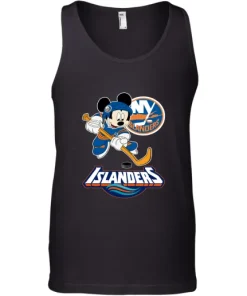 NHL Hockey Mickey Mouse Team New York Islanders Tank Top 4 NHL Hockey Mickey Mouse Team New York Islanders Tank Top