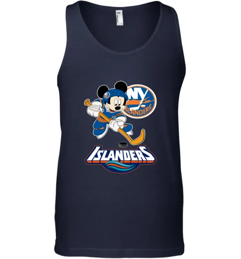 NHL Hockey Mickey Mouse Team New York Islanders Tank Top NHL Hockey Mickey Mouse Team New York Islanders Tank Top