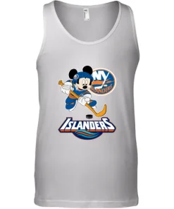 NHL Hockey Mickey Mouse Team New York Islanders Tank Top 3 NHL Hockey Mickey Mouse Team New York Islanders Tank Top