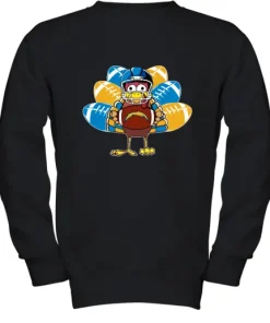 Los Angeles Chargers Turkey Football Thanksgiving Youth Sweatshirt